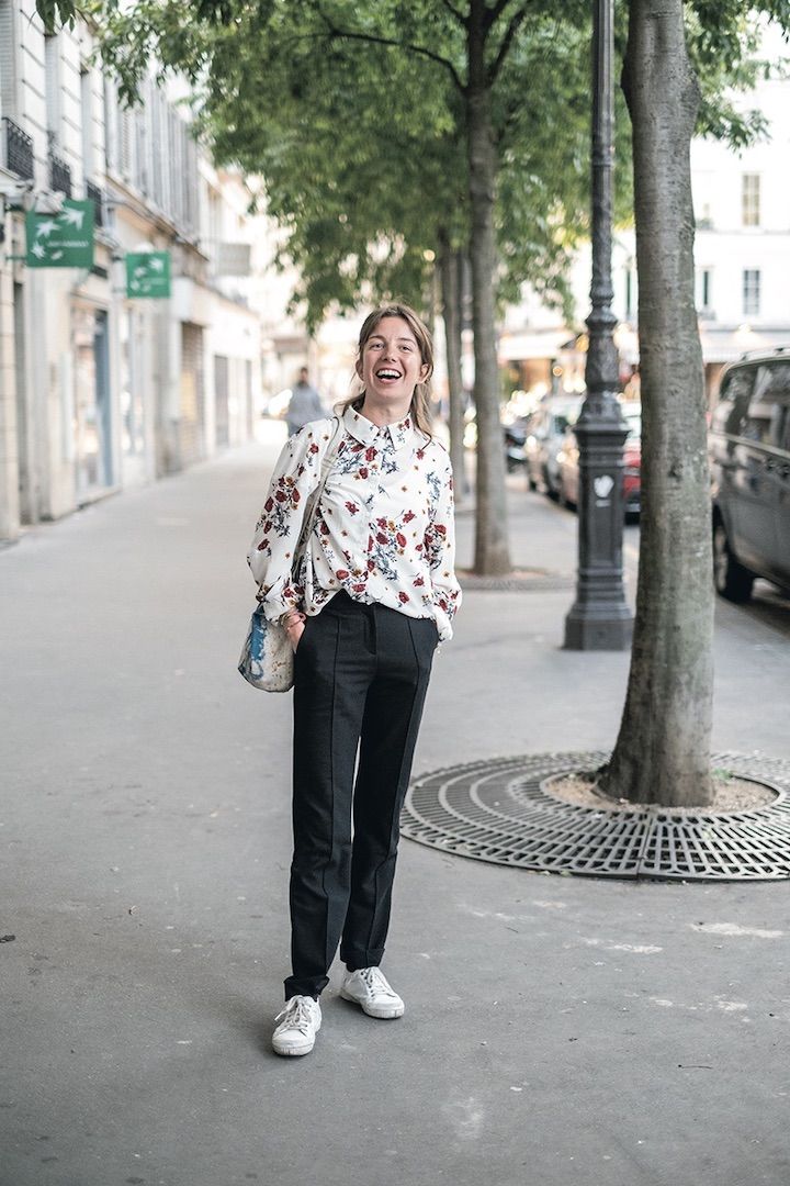 春はやっぱり花柄が着たい！季節を意識したパリジェンヌのシャツコーデ