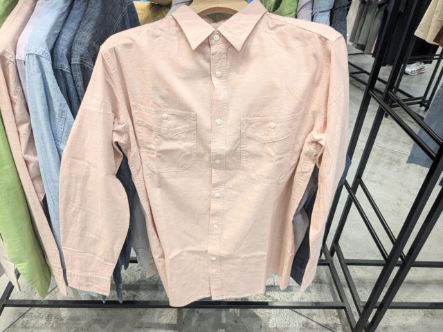 ワークマン「シャンブレーシャツ正面」