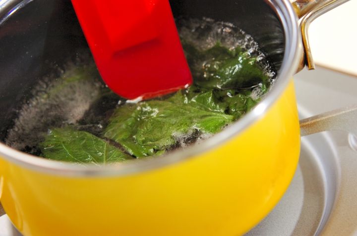 大葉のジュレの作り方1