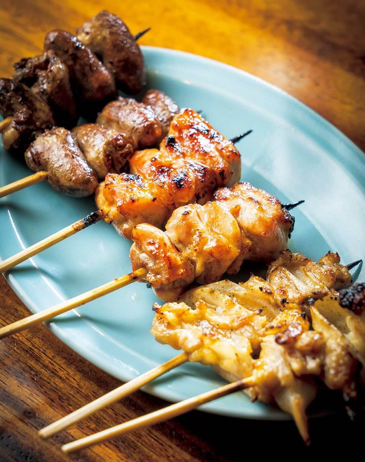 中目黒『中目黒 とりまち』の「ヤゲン軟骨」、「もも」、「ハツ」