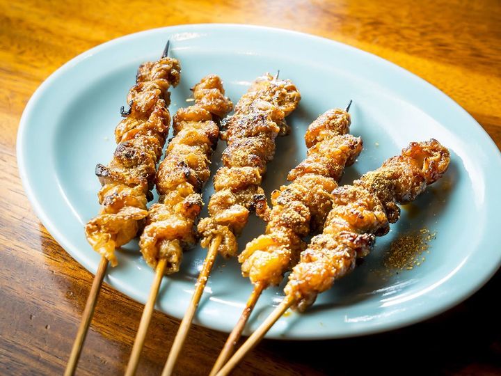 中目黒『中目黒 とりまち』の「東京山椒串焼き（皮）」