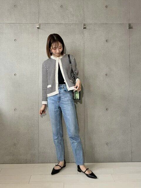 大人女子におすすめの春のボーダーカーディガンコーデ