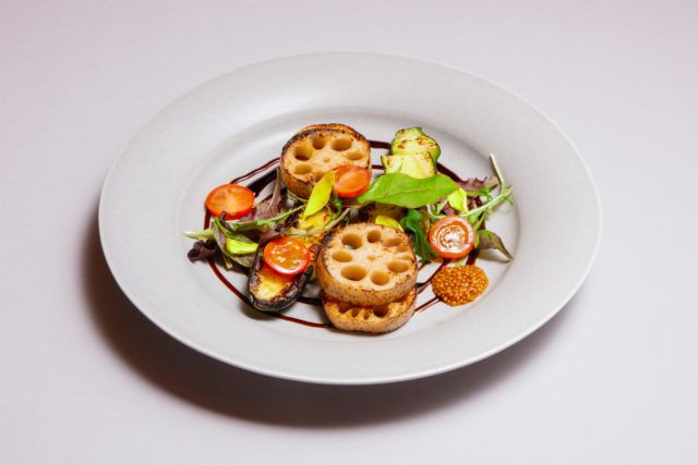 蓮根とズッキーニの料理画像