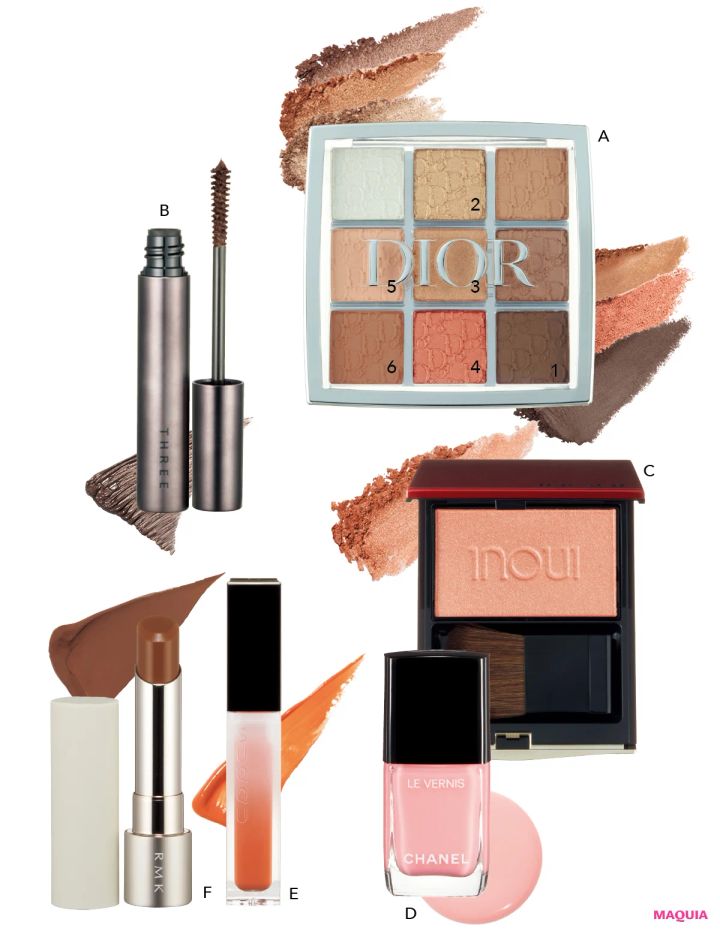 与田祐希さんがなりたい“私”。「大人っぽく」は、オレンジのワントーンメイクで実現_5