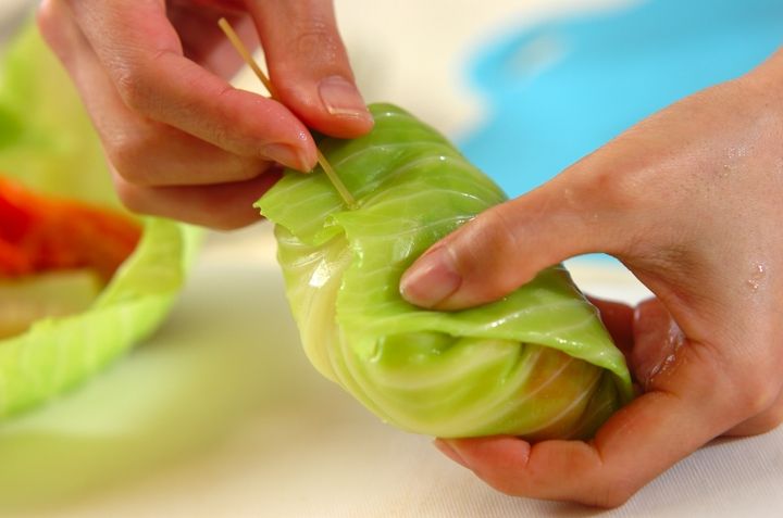 鮭のロールキャベツの作り方1