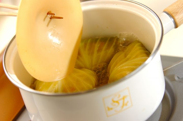 鮭のロールキャベツの作り方3