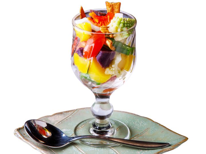 目黒『黒さつま鶏 煉火』の「野菜のパルフェ」