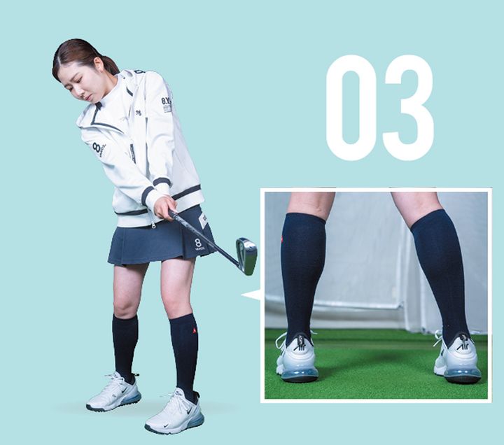 右の股関節にしっかり乗ればダフらない！ “スエー防止”の超簡単練習法 