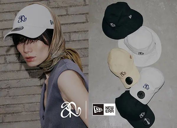 NEW ERA✖️AMERI コラボキャップ ニューエラ×アメリが初コラボ、ロゴ刺繍入りヴィンテージ風