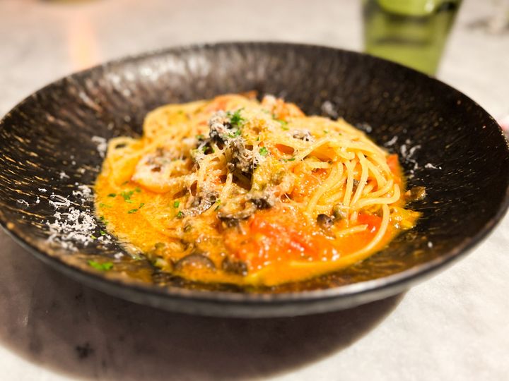 群馬県産うれっ娘トマトとオリーブのペペロンチーノ