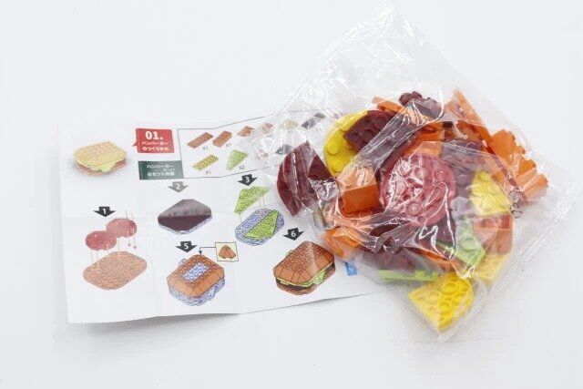 ダイソーの大人が楽しめるファストフードブロックコレクション（01ハンバーガー）