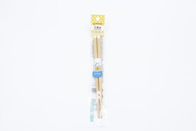 ダイソーの木箸（天削）21.0cm G/U ボディのパッケージ
