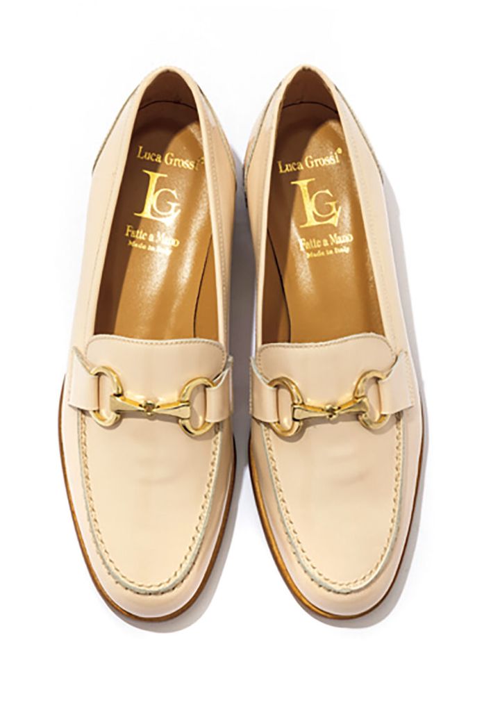 ルカグロッシ アイボリーローファー