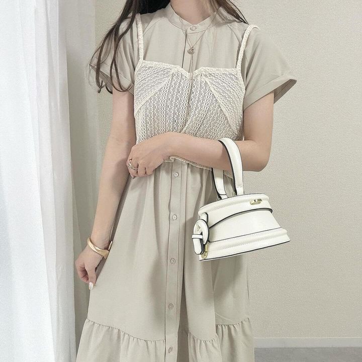 バンドカラーシャツワンピース_01