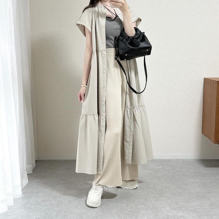 バンドカラーシャツワンピース_02