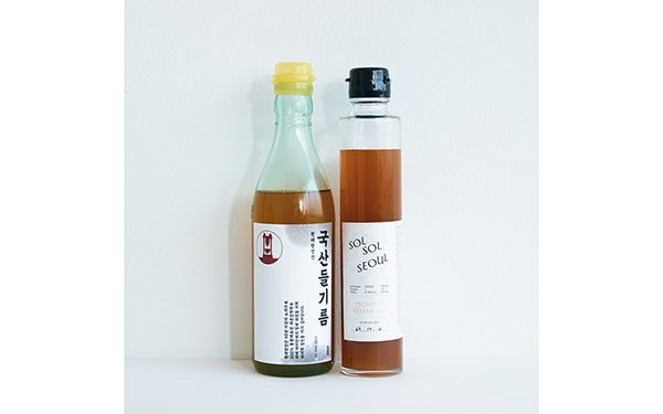 ソルソルソウルのSOLSOL SESAME OILと韓国で購入したエゴマ油