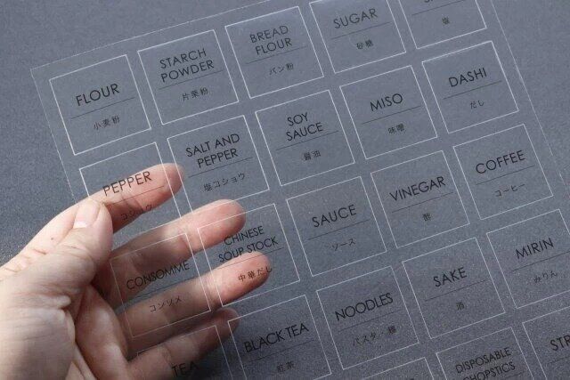 セリアのラベルシール クリア キッチン用