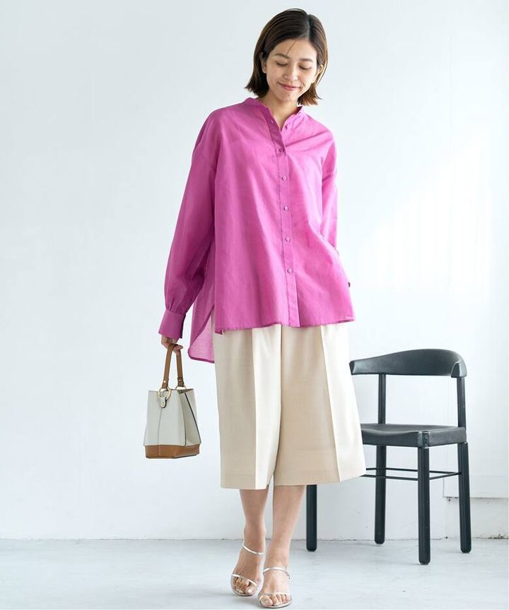 画像: イエナ コットンシルクギャザーシャツ ￥18,700 出典：イエナ