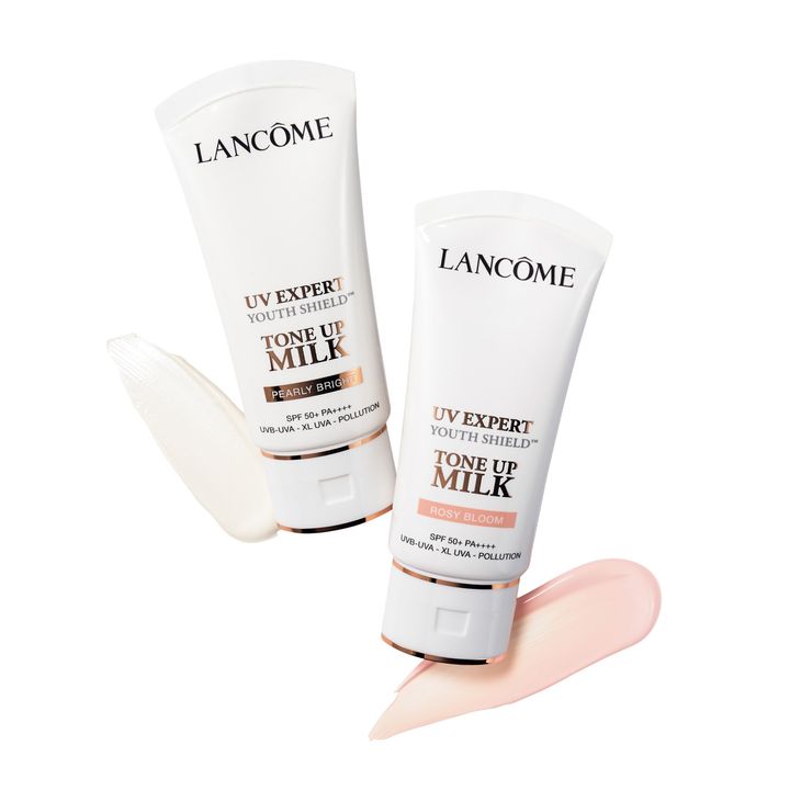 LANCÔME ランコム 左から:UV エクスペール トーン アップ ブライト、ローズ N