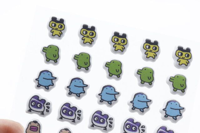 セリアのたまごっち プチプチシールのデザイン