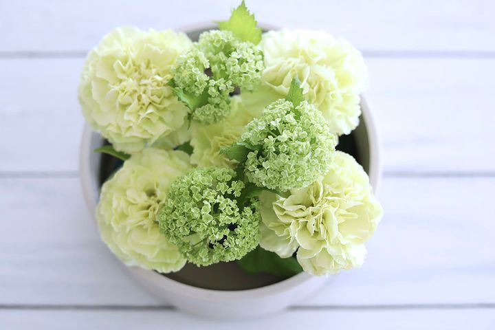 母の日のアレンジ手順