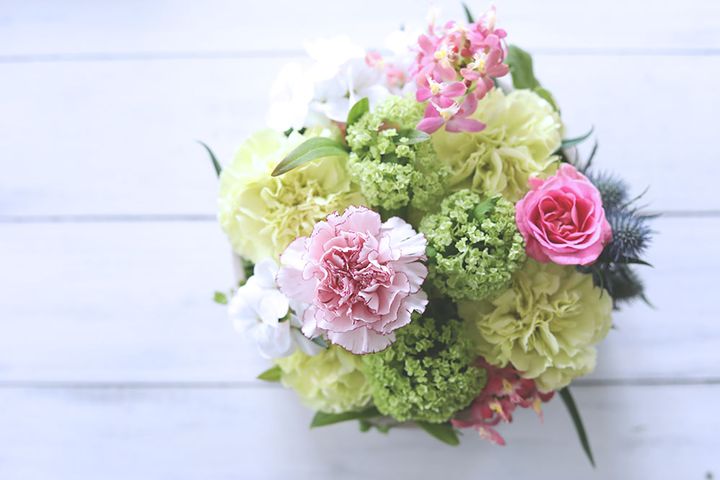 母の日のアレンジ手順