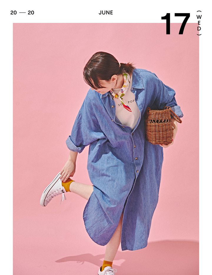 5月上旬の“シャツワンピース”コーデ10選。1枚持っていたらこんなに着まわせる！