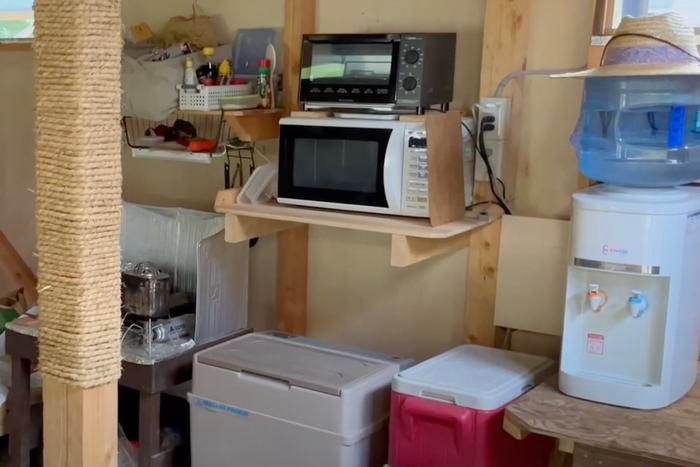 小屋の調理スペース