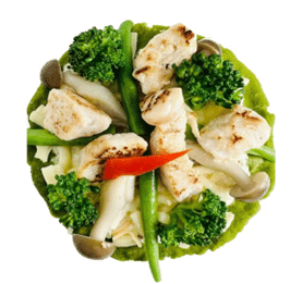 チキンほうれん草のピザイメージ画像