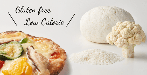 カリフラワーが原料のピザ画像