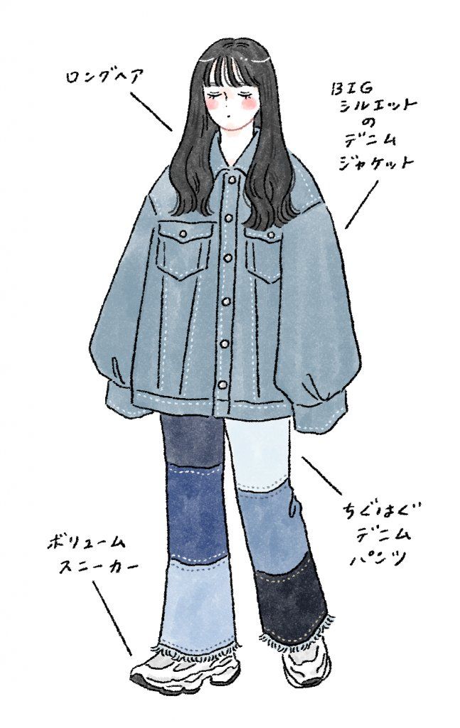 デニムジャケットコーデ【FUDGENA：aya.mの街で見かけたおしゃれさん vol.29】