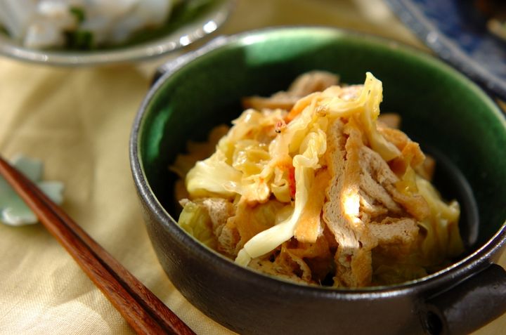 おあげとキャベツの煮びたし