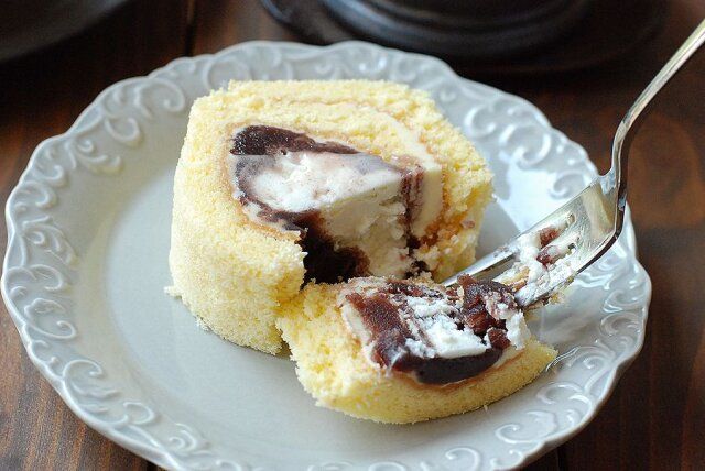 あんバターロールケーキ レシピ 完成