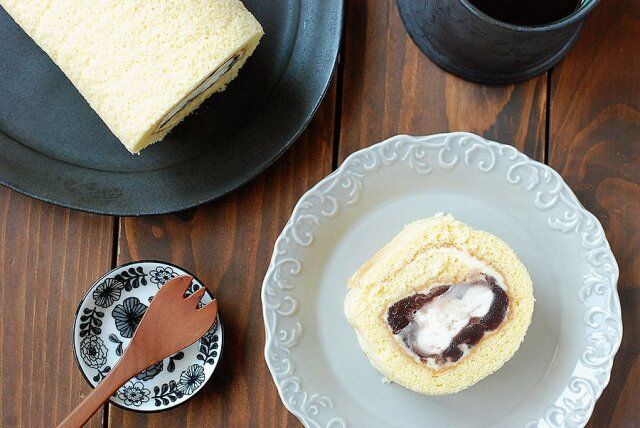 あんバターロールケーキ レシピ 完成