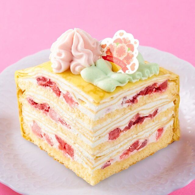 シャトレーゼの母の日 お花のクレープケーキ