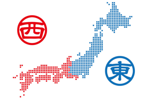 日本地図東西画像