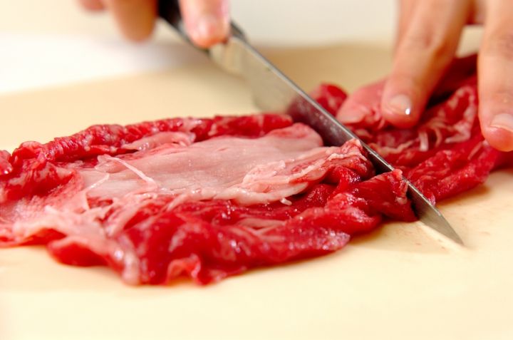 ロールビーフサラダの下準備1