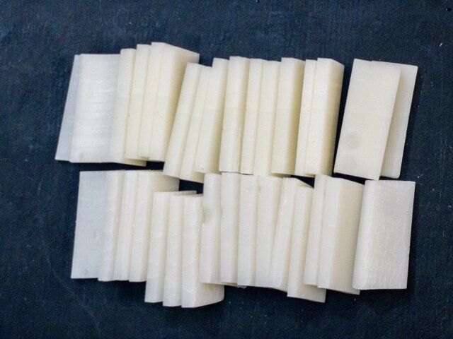 餅チーズ明太ライスペーパーチヂミ レシピ 餅を切る