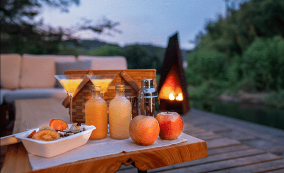 河原でBBQイメージ画像