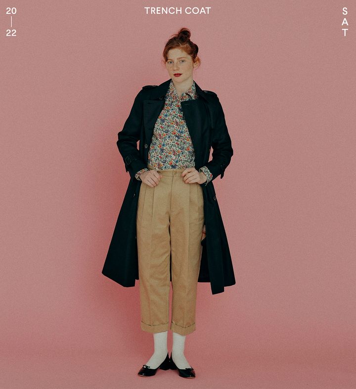 花柄シャツ・トレンチ・トラッド