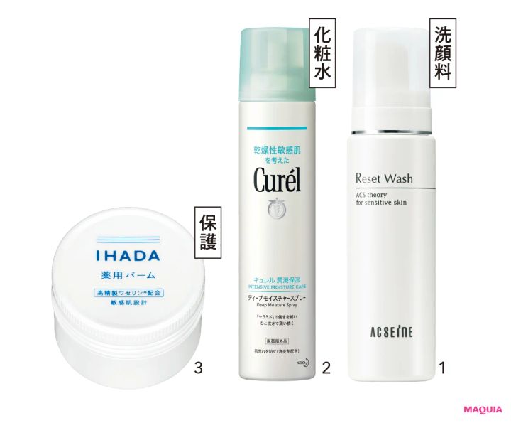 洗顔料 化粧水 保護