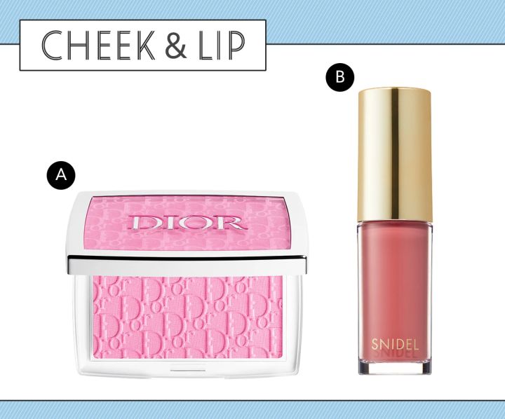 4.素のパーツを最大限に活かした「韓国アイドル風メイク」_使用したコスメ＆韓国風メイクのやり方・ポイント_Aロージー グロウ 001 ￥5940／パルファン・クリスチャン・ディオール_Bピュア リップ ティント s 08 ￥2970／スナイデル ビューティ