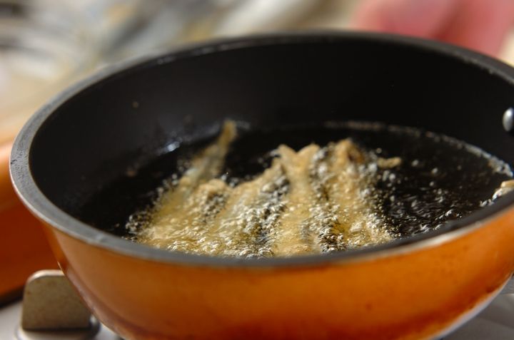 シシャモの唐揚げの作り方1