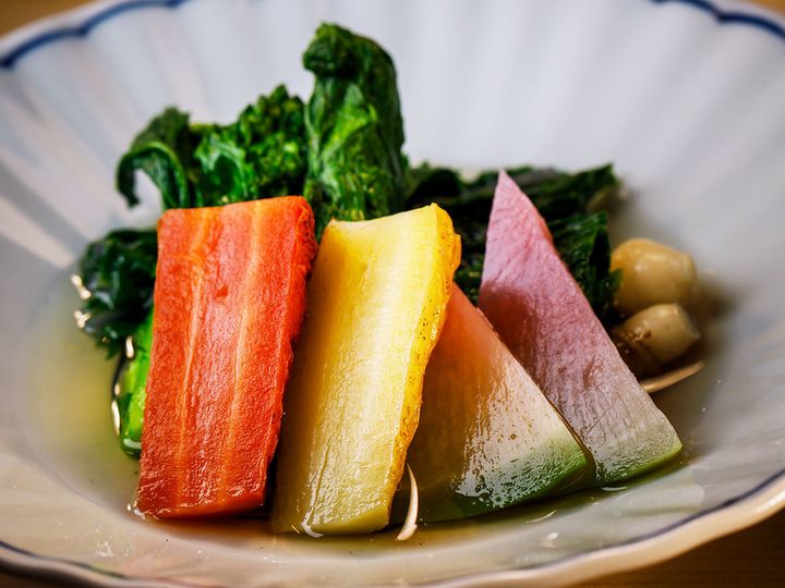 人形町『旬蕾』の「旬野菜のお浸し」