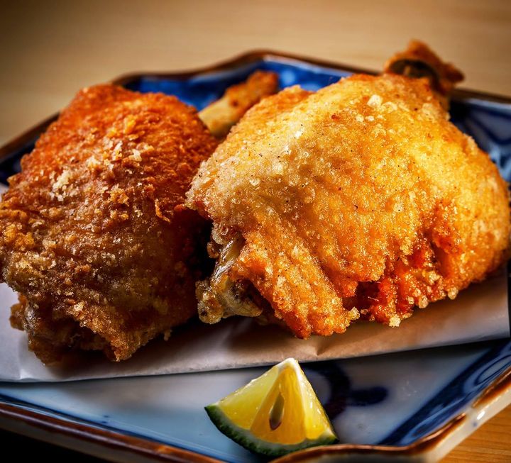 人形町『旬蕾』の「二種のチューリップ唐揚げ」