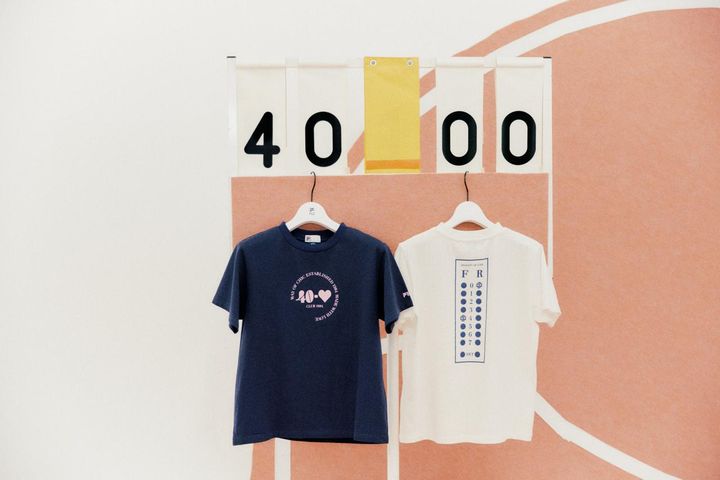 画像: 【FILA × Ray BEAMS】「40-♡ロゴTシャツ」（ホワイト、ネイビー）各￥7,700（税込）