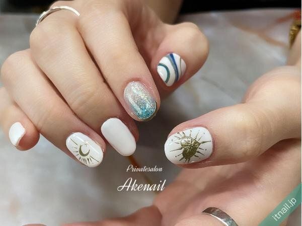 Private salon Ake nailが投稿したネイルデザイン [photoid:I0102044] via Itnail Design (732688)