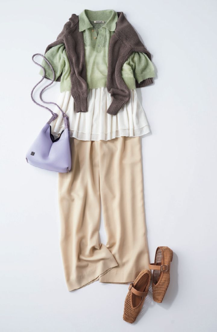 カーディガン 着回し 春コーデ