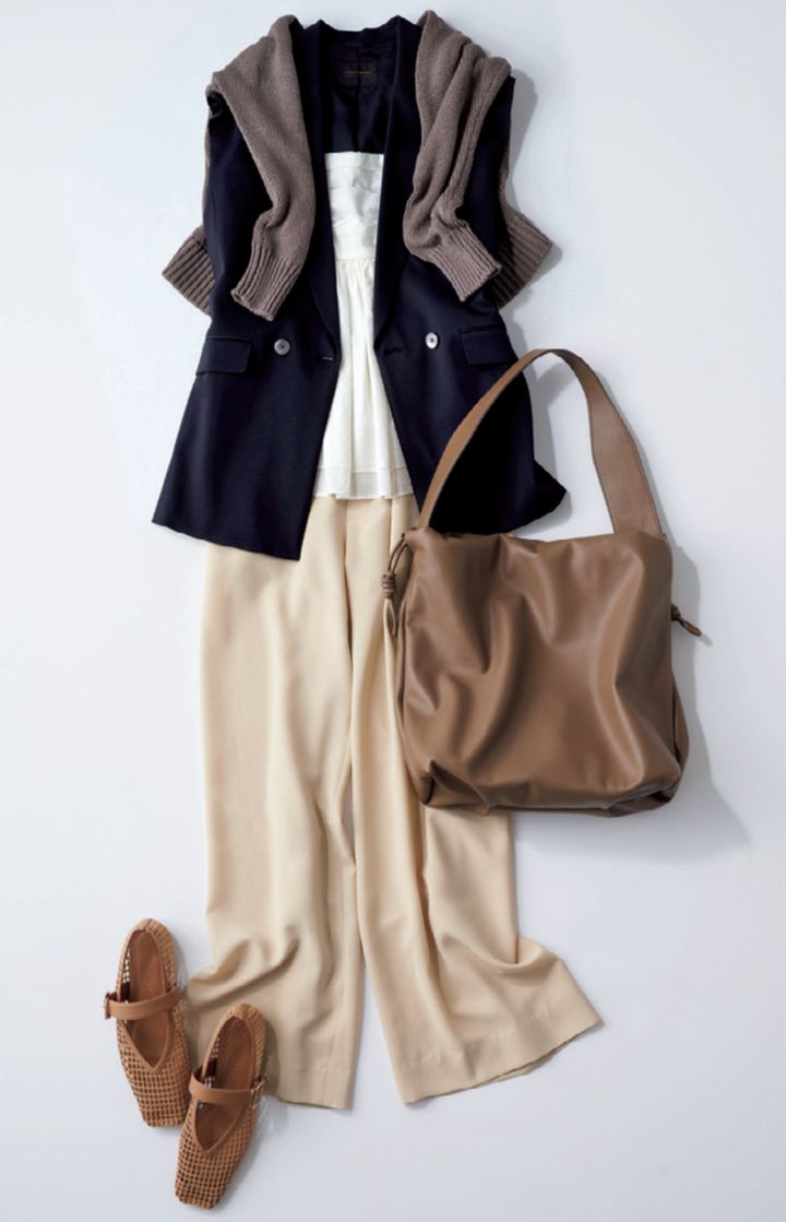 カーディガン 春コーデ 着回し