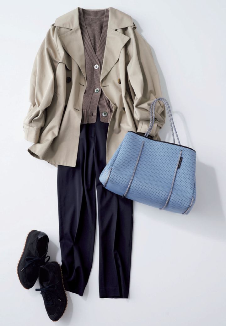 カーディガン 春コーデ 着回し パンツスタイル